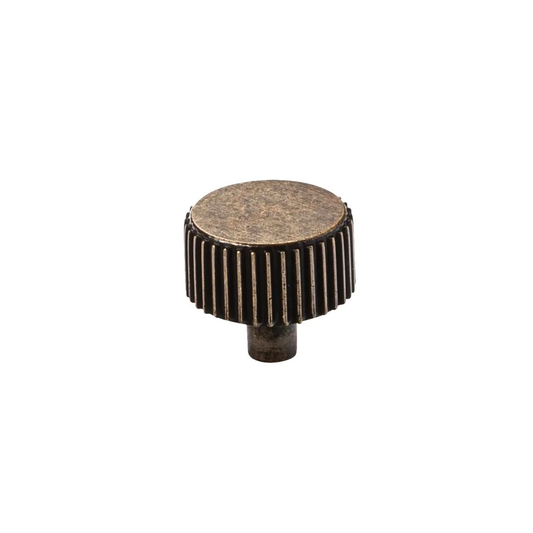 Barrington round cabinet knob by Momo Handles, stylish decorative furniture knob for kitchen cabinets and drawers, durable metal hardware for modern and classic cabinetry.
