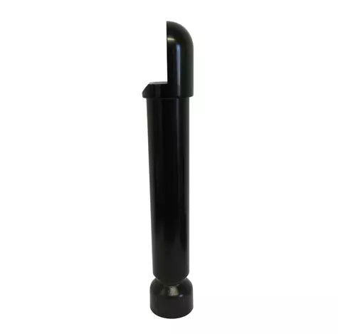 Black adjustable 200 mm partition leg support – heavy‑duty aluminium with nylon base for board partitions