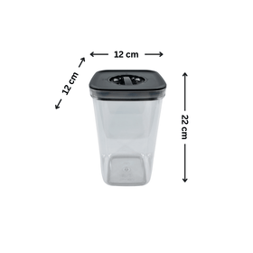 Black Airtight Container with Twist Lock – 2100ml