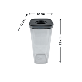 Black Airtight Container with Twist Lock – 2800ml