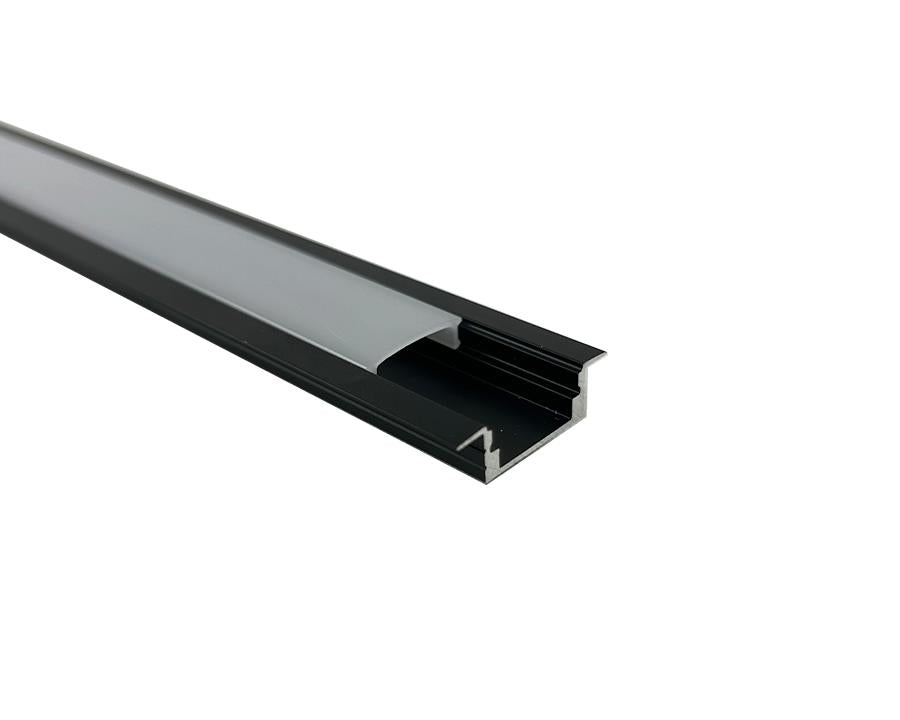 Aluminium Black Lighting Channel and Opaque Diffuser. Size: 2900mm by W&B