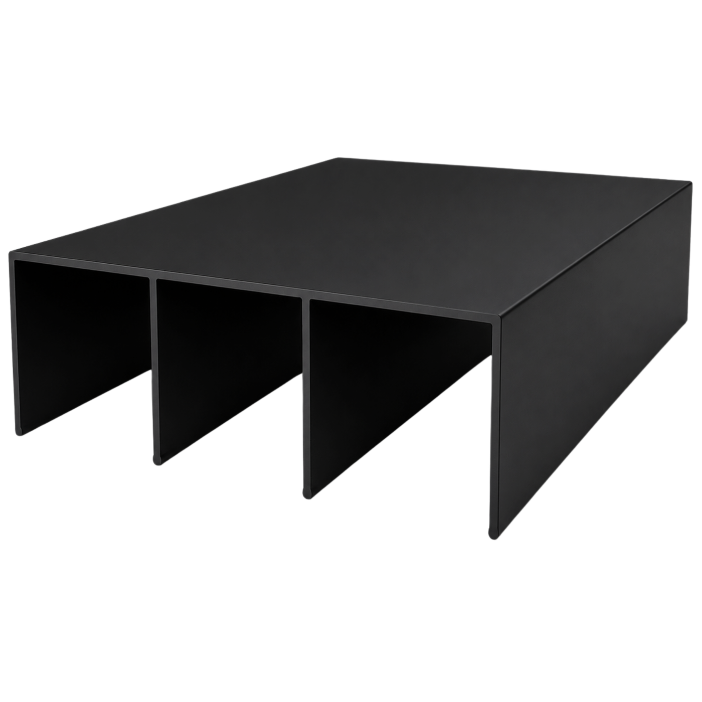 Black Top Track Triple 3.8m - Wardrobe sliding door track