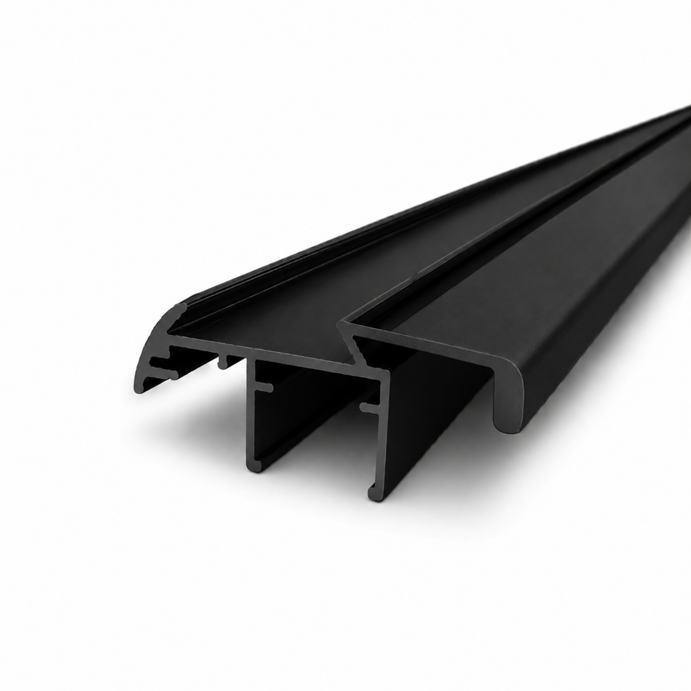 16mm Wardrobe Grip Style | Semi Frameless | Black