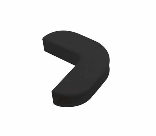 Black plastic corner shelf bracket for 16mm wardrobe, pantry and cabinet shelving