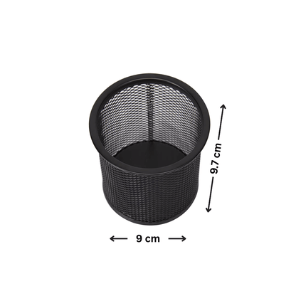 Black Mesh Pen Cup for Desk Organisation-1