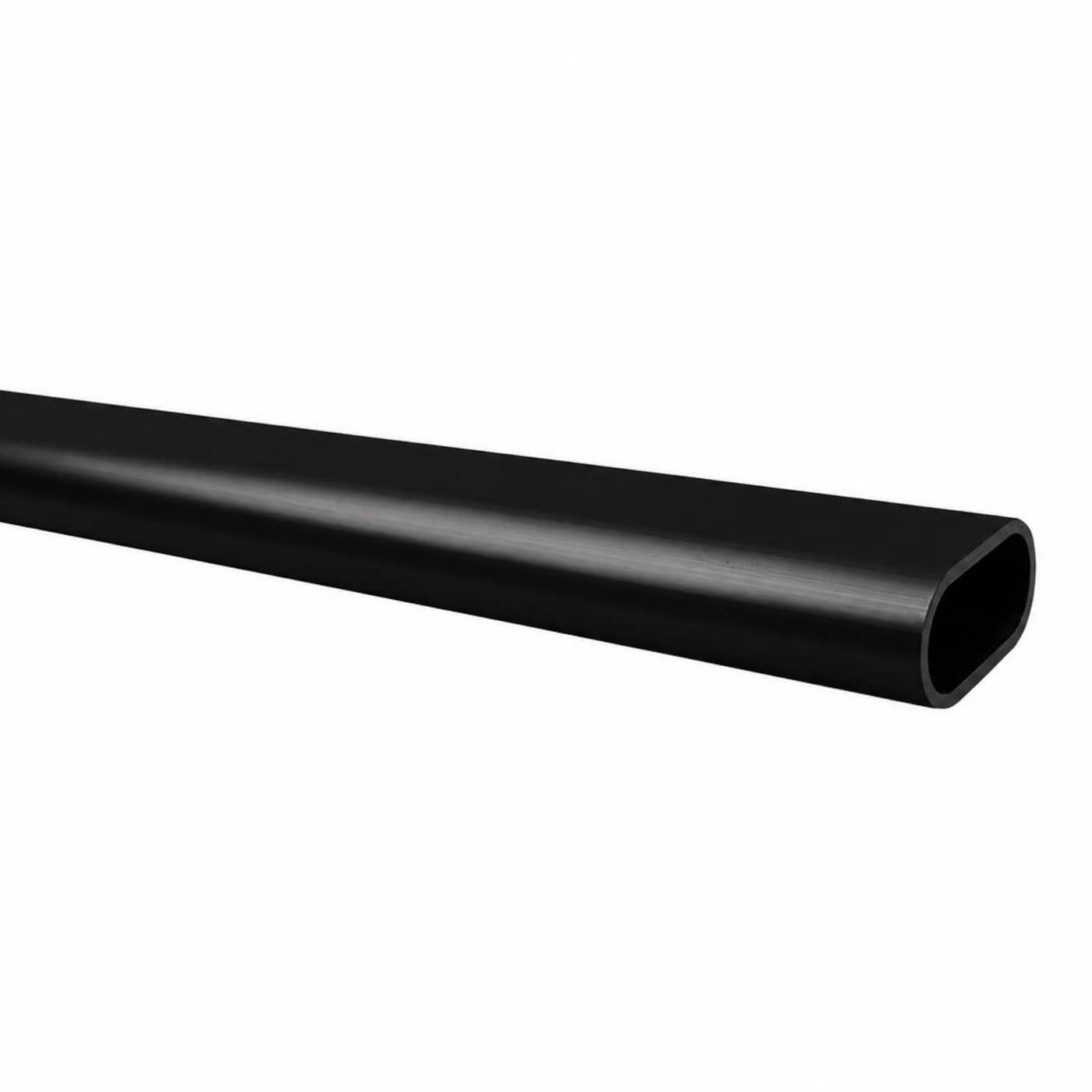 Black Oval Hanger Rail 15mm x 30mm x 2.9m