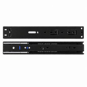 Black Ball Bearing Drawer Slide Pair 550mm - soft close