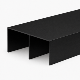 Black Wardrobe Top Track 5.7m- Double track system - Wardrobe Aluminium Framing