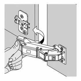 Blum CLIP top BLUMOTION 110° EXPANDO T hinge. Full Overlay by W&B
