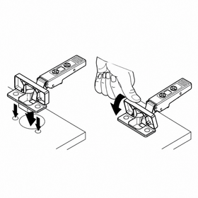 Blum CLIP top Standard Hinge 120 Degree Full Overlay Boss INSERTA by W&B