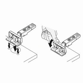 Blum CLIP top Wide Angle Hinge 170 Degree Full Overlay Boss INSERTA by W&B