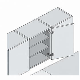 Blum CLIP top Wide Angle Hinge 170 Degree Full Overlay Boss INSERTA by W&B