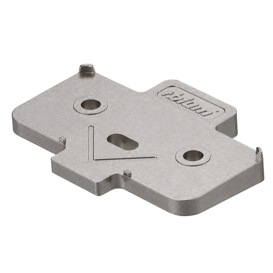 Blum 171A5040 +5° angled cruciform hinge spacer, 3mm screw-on spacer for cabinet hinges