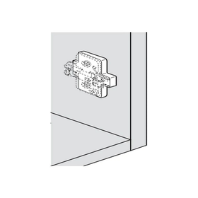 Blum Angled Spacer, Cruciform, -5 Degrees, Screw-On Version, Spacer Thickness: 6mm by W&B