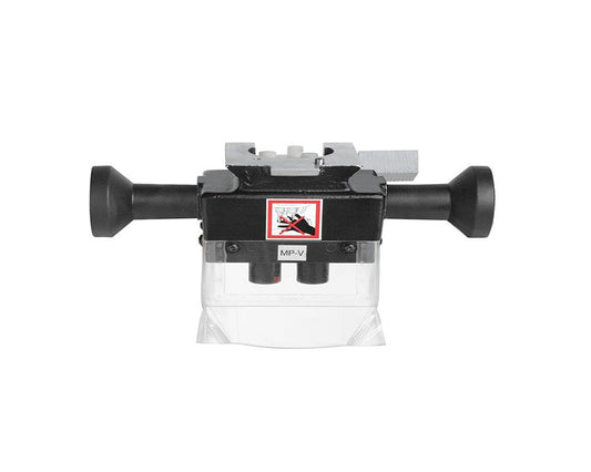 Blum 2‑spindle drilling head MZK‑211S with cruciform mounting plate by Wilson and Bradley for MINIPRESS PRO and MINIPRESS Top, precision drilling tool for cruciform mounting plate processing