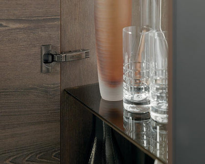 Blum 71B3790 CLIP Top BLUMOTION Standard 110° Hinge Inset Application in Onyx Black for cabinet doors