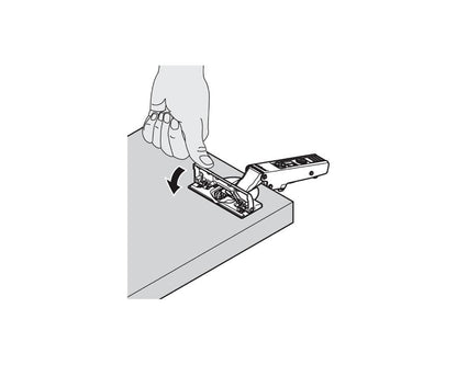 Blum 71B3790 CLIP Top BLUMOTION Standard 110° Hinge Inset Application in Onyx Black for cabinet doors