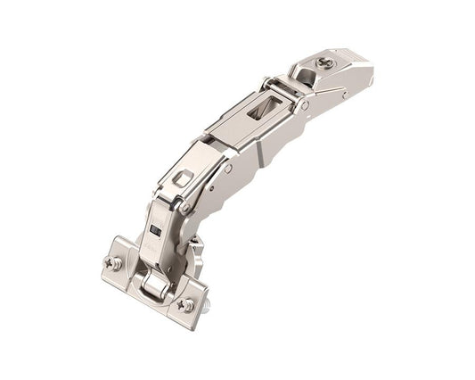 Blum 71B758E CLIP Top BLUMOTION 155° protrusion overlay hinge with boss Expando for cabinet doors