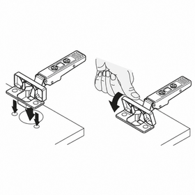 Blum CLIP Standard Hinge 100 Degree Full Overlay Boss Knock-In by W&B