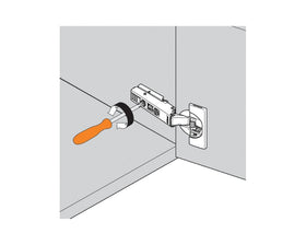 Blum CLIP top Standard Hinge 107 Degree. Full Overlay. Boss: EXPANDO 75T158E by W&B