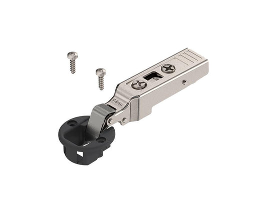 Blum 75T4100 CLIP top glass door hinge 94° full overlay with boss screw-on, durable and precise for cabinets