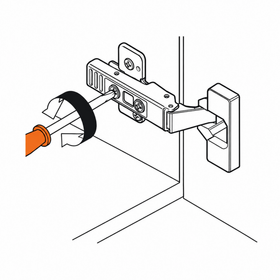 Blum CLIP top Profile Door Hinge 95 Degree. Half Overlay. Boss: Screw-On by W&B
