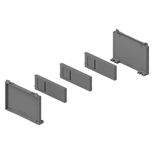Blum AMBIA-LINE 100mm Indium Grey bottle set for LEGRABOX and MERIVOBOX drawer organisation