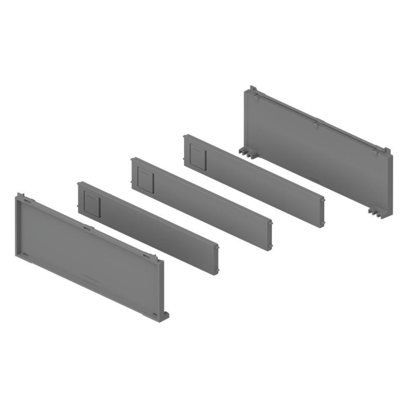 Blum AMBIA-LINE bottle set 2 200mm Indium Grey by W&B
