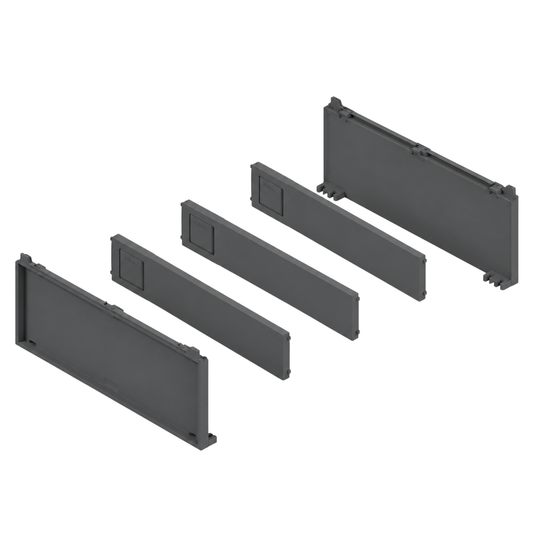 Blum AMBIA-LINE 200mm Orion Grey nylon bottle set for drawer organisation