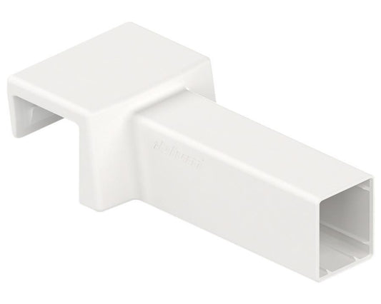 Blum AMBIA-LINE cross gallery connector in silk white for MERIVOBOX drawers, sturdy internal organisation accessory