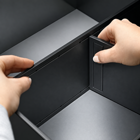 Blum AMBIA-LINE Cross Divider for LEGRABOX and MERIVOBOX Silk White Height: 50mm Width: 100mm by W&B