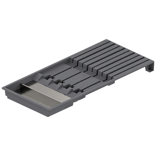 Blum AMBIA-LINE Orion Grey knife holder 186mm ZC7M0200 for organised kitchen drawer storage