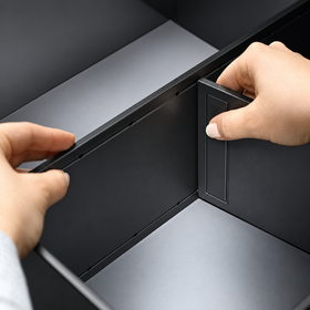 Blum AMBIA-LINE Cross Divider for LEGRABOX and MERIVOBOX Silk White Height: 50mm Width: 242mm by W&B