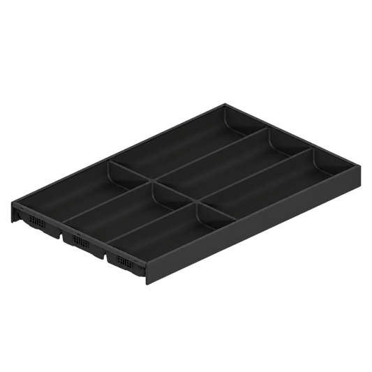 Blum AMBIA-LINE 500mm Carbon Black Soft Touch Cutlery Insert for Kitchen Drawers