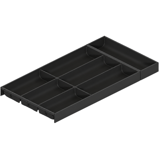 Blum AMBIA-LINE 600mm Carbon Black soft touch cutlery insert ZC7S600BS3 for kitchen drawers