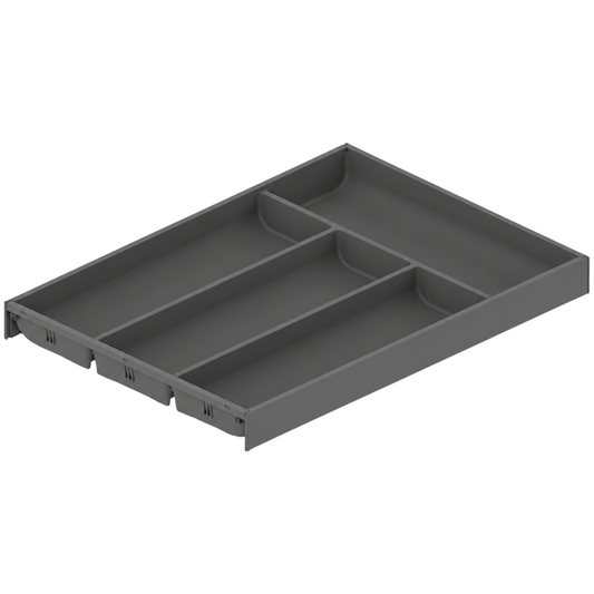 Blum AMBIA-LINE 450mm Orion Grey cutlery drawer organiser with Soft Touch finish