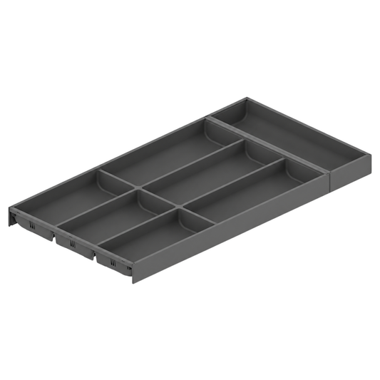 Blum AMBIA-LINE Soft Touch 600mm Orion Grey cutlery insert for LEGRABOX and MERIVOBOX drawers