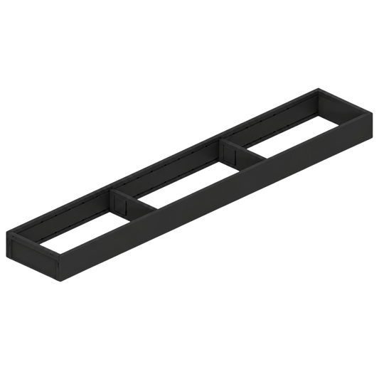Blum AMBIA-LINE 600mm carbon black steel drawer organiser frame for LEGRABOX and MERIVOBOX
