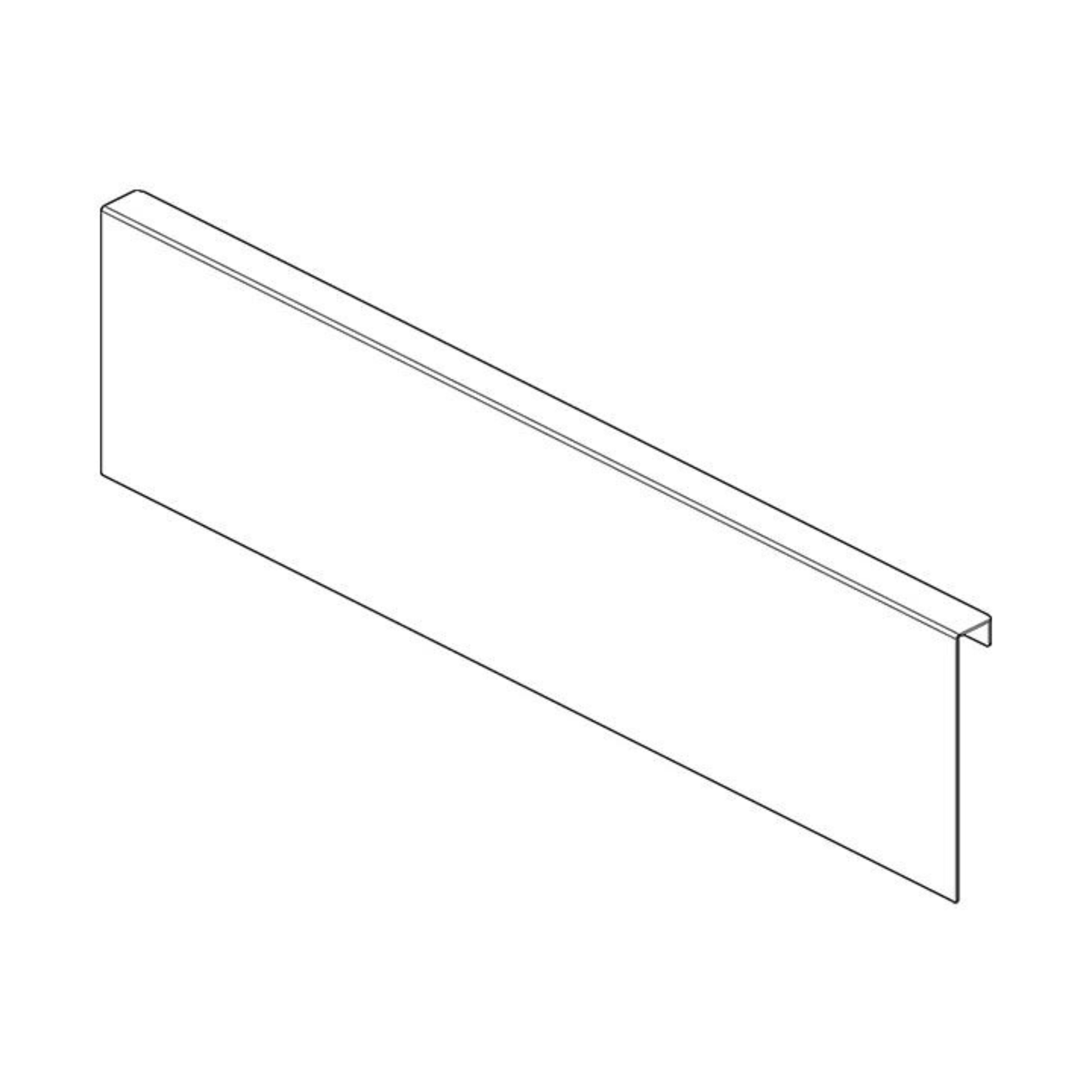 Blum AMBIA‑LINE back adapter K Height 128.5 mm Silk White for chipboard drawer back – ZC7A0U0K