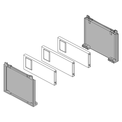 Blum AMBIA‑LINE 100 mm Orion Grey bottle set for drawer organisation with adapters and cross dividers – ZC7B0100S