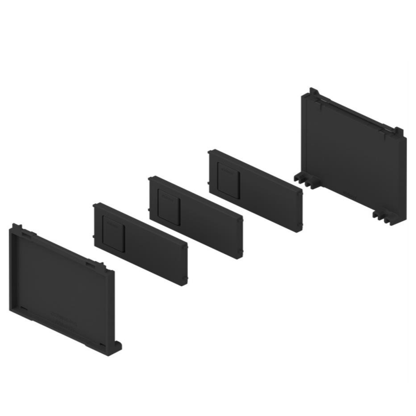 Blum AMBIA-LINE bottle set 1 100 mm Carbon Black ZC7B0100S by W&B