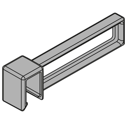 Blum AMBIA‑LINE Indium Grey cross gallery connector for MERIVOBOX drawer organisation – ZC4U10E0