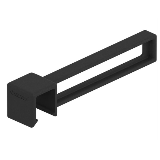 Blum AMBIA‑LINE carbon black lateral divider for cross gallery in LEGRABOX and MERIVOBOX drawer organisation