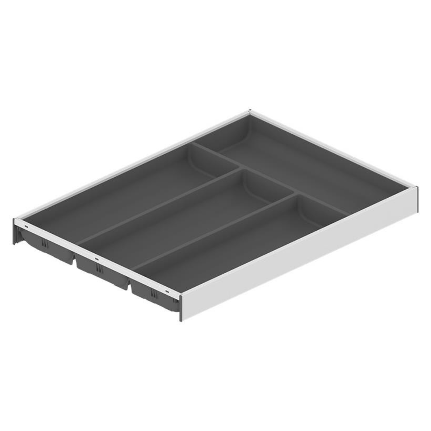 Blum AMBIA-LINE Soft Touch Silk White, Grey insert Size: 450mm ZC7S450BS3 by W&B
