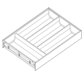 Blum AMBIA-LINE Soft Touch Silk White, Grey insert Size: 450mm ZC7S450BS3 by W&B