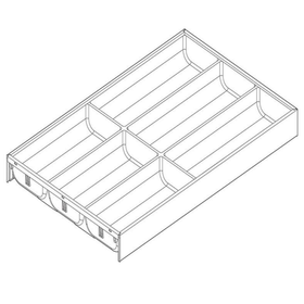 Blum AMBIA-LINE Soft Touch Silk White, Grey insert Size: 500mm ZC7S500BS3 by W&B