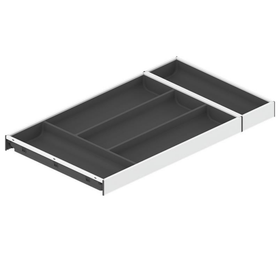 Blum AMBIA-LINE Soft Touch Silk White, Grey insert Size: 550mm ZC7S550BS3 by W&B