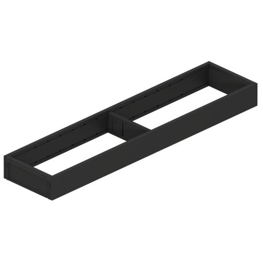 Blum AMBIA‑LINE 450 mm carbon black steel frame narrow drawer organiser for LEGRABOX and MERIVOBOX systems