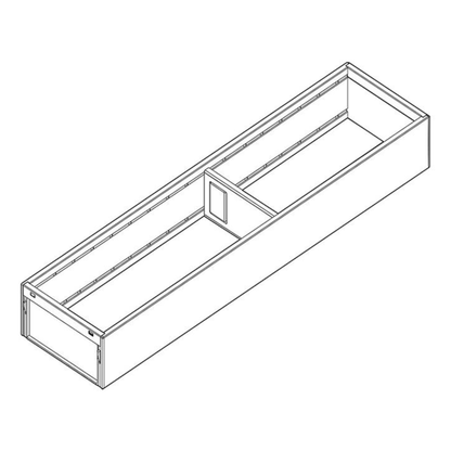 Blum AMBIA‑LINE 450 mm silk white steel frame narrow drawer organiser for LEGRABOX and MERIVOBOX systems