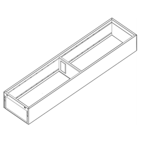 Blum AMBIA-LINE Steel Frame Series 1 Carbon Black Size: 500mm ZC7S500RS1 by W&B